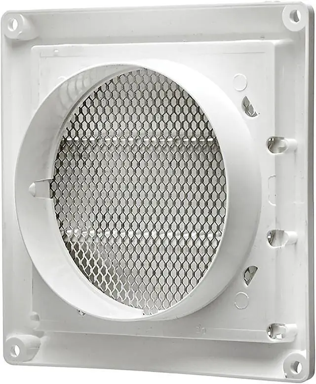 Alt view image 5 of 7 - Lambro 604W 4-In. White Plastic Air Intake Louver Vent