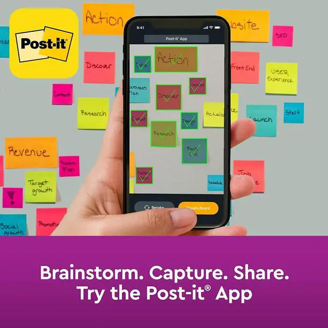 Alt view image 9 of 10 - Post-it Super Sticky Notes 3 x 3 White 90 258343