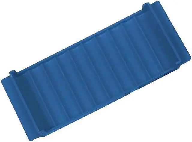 Alt view image 2 of 3 - Controltek Stackable Plastic Coin Tray Nickels 10 Compartments Blue 2/Pack