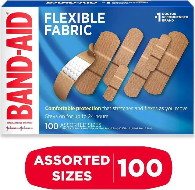 Alt view image 11 of 16 - BAND-AID Flexible Fabric Adhesive Bandages Assorted 100/Box 11507800