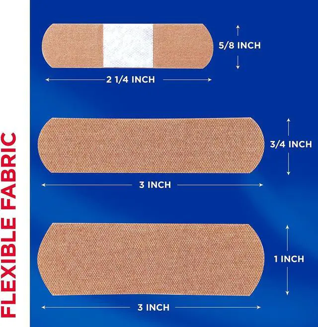 Alt view image 13 of 16 - BAND-AID Flexible Fabric Adhesive Bandages Assorted 100/Box 11507800