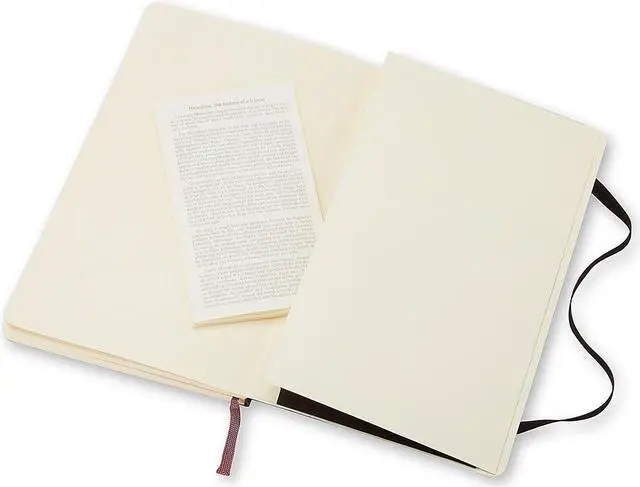 Alt view image 6 of 10 - Classic Softcover Notebook, Ruled, 8 1/4 x 5, Black Cover, 192 Sheets HBGMSL14