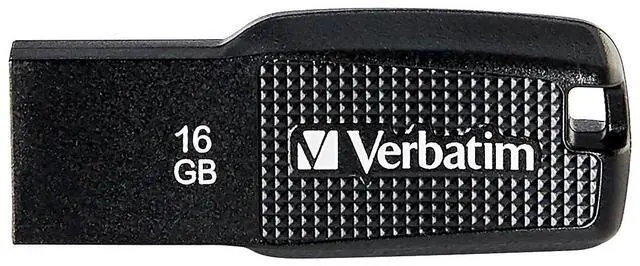 Alt view image 13 of 15 - Verbatim 16GB Ergo USB 2.0 Flash Drive - Black  70875