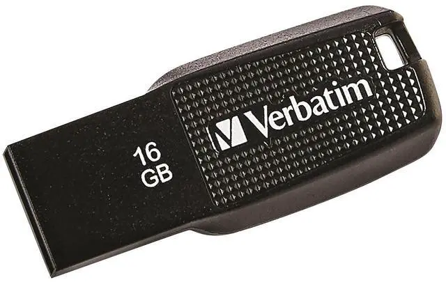 Alt view image 14 of 15 - Verbatim 16GB Ergo USB 2.0 Flash Drive - Black  70875