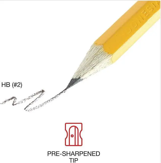 Alt view image 11 of 13 - Universal #2 Pre-Sharpened Woodcase Pencil HB #2 Yellow Barrel 24/Pack 55401