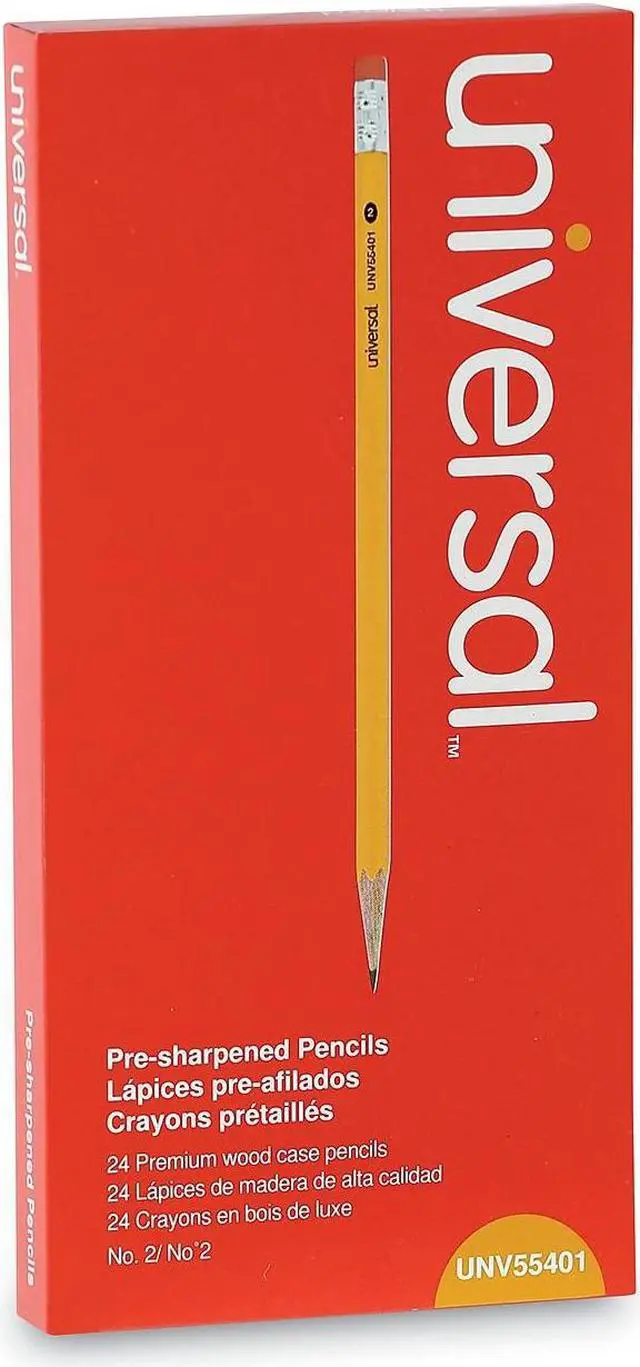 Alt view image 9 of 13 - Universal #2 Pre-Sharpened Woodcase Pencil HB #2 Yellow Barrel 24/Pack 55401