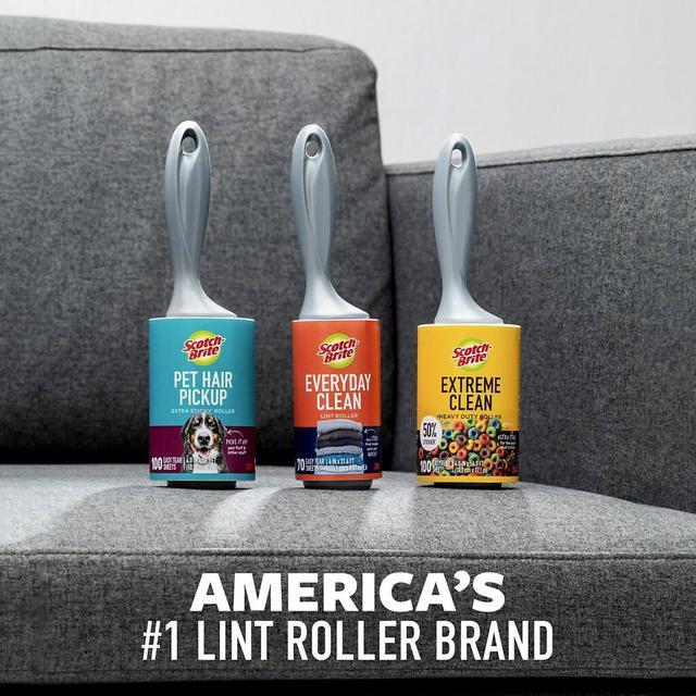 Alt view image 20 of 20 - Scotch-Brite Lint Roller, Heavy-Duty Handle, 60 Sheets/Roller 836RS60