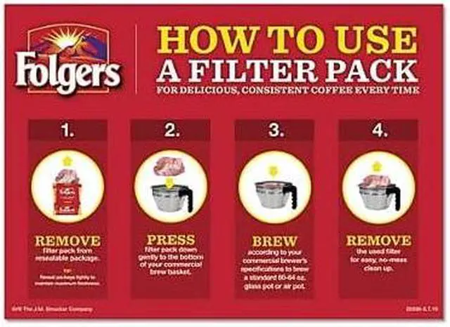 Alt view image 5 of 6 - Folgers Coffee Filter Packs Regular 0.9 oz Filter Pack 40/Carton 52320