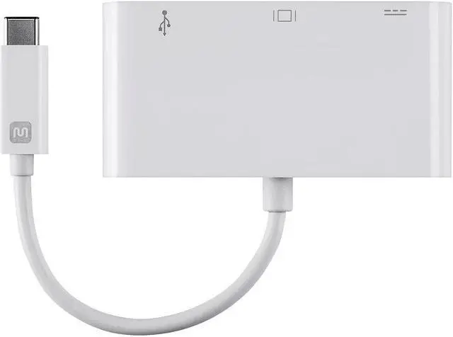Alt view image 9 of 13 - Monoprice USB-C VGA Multiport Adapter - White, With USB 3.0 Connectivity & Mirror Display Resolutions Up To 1080p @ 60hz - Select Series