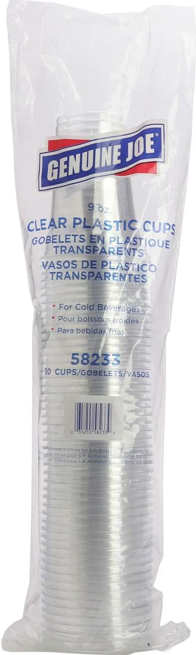 Alt view image 2 of 2 - Genuine Joe Clear Plastic Cups