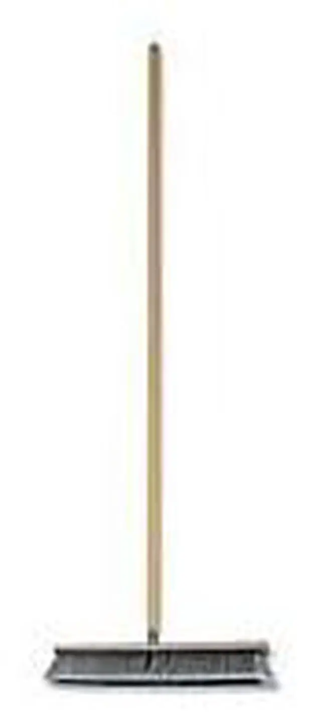 Alt view image 7 of 10 - Genuine Joe Floor Sweep w/ Handle 24"W Heavy-Duty 1-1/8"x60"handle 60467