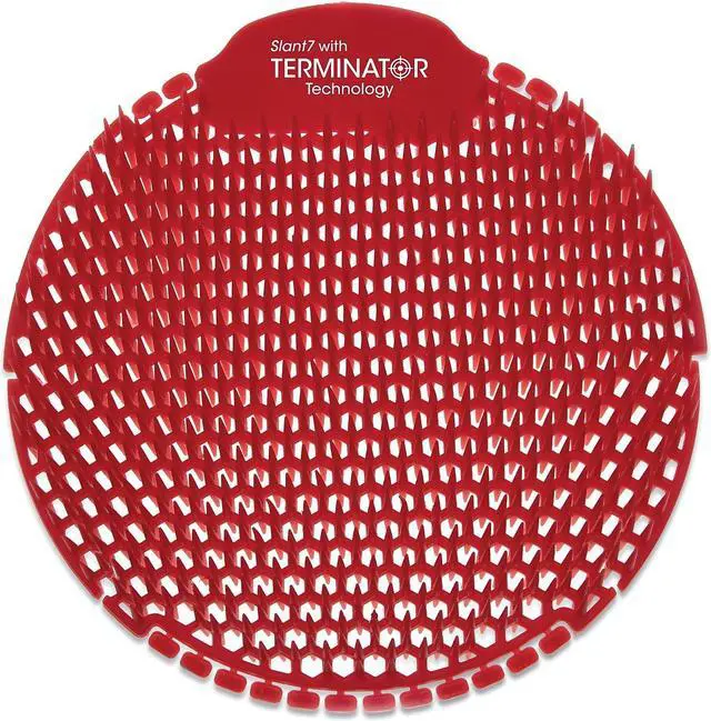 Alt view image 2 of 3 - Fresh Products Slant7 w/ Terminator Urinal Scrn, Evergreen, Rd, 5/BX (FRSS7TBX)