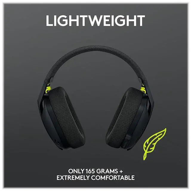 Alt view image 13 of 15 - Logitech G435 LIGHTSPEED Bluetooth Over-the-Ear Gaming Headset Black (981-001049)