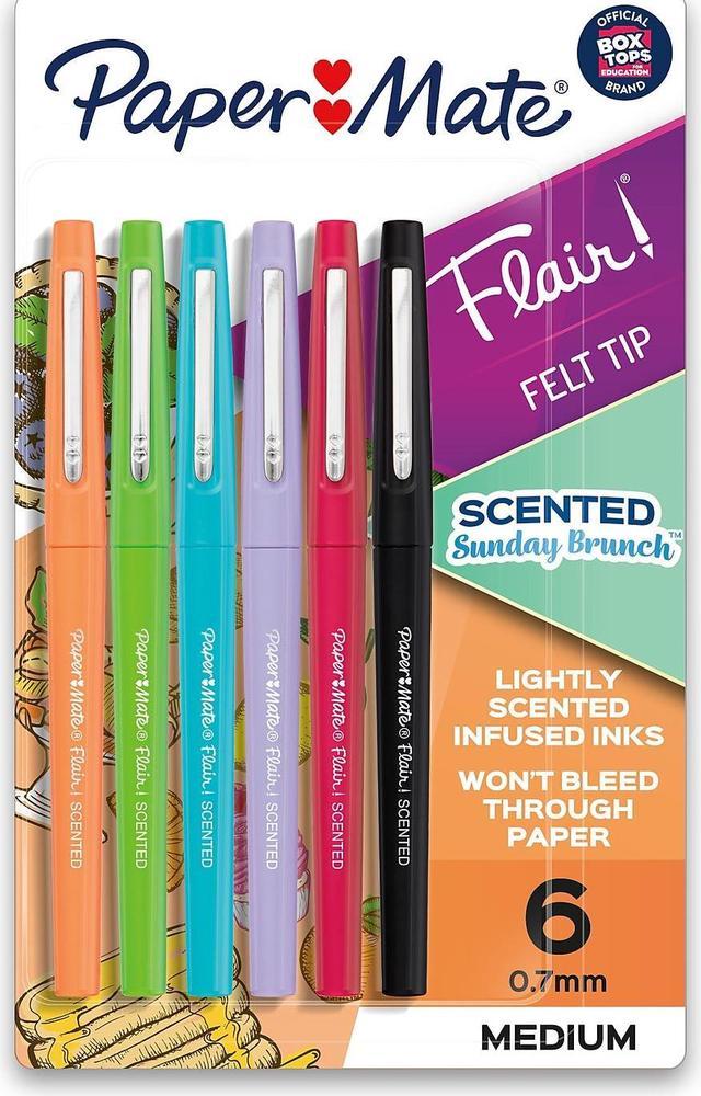 Paper Mate Flair Felt Tip Pens, Medium & Bold points. Assorted