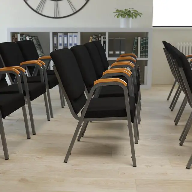 Alt view image 8 of 20 - Chair, 450lb Capacity, 22-7/8"x30-1/4"x46-7/8", Black