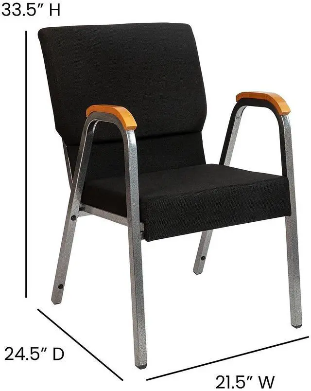 Alt view image 11 of 20 - Chair, 450lb Capacity, 22-7/8"x30-1/4"x46-7/8", Black