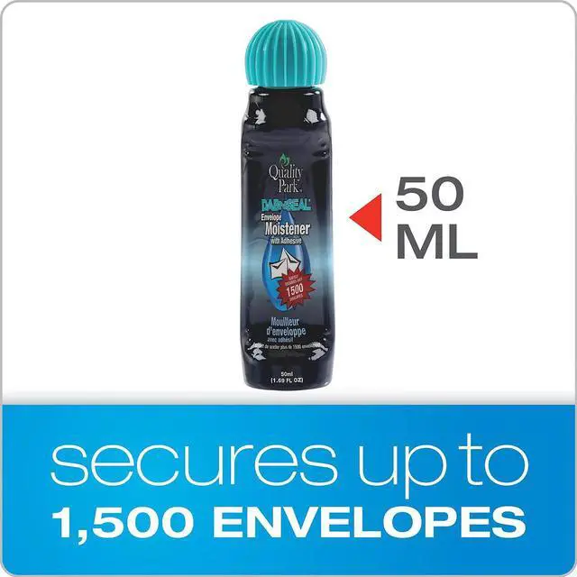 Alt view image 16 of 19 - Quality Park Envelope Moistener w/Adhesive 50 mL Clear 4/Pack 46071