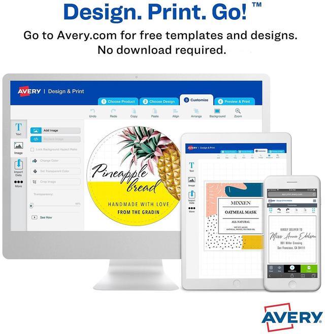 Alt view image 12 of 13 - Avery Dissolvable Labels, Removable Adhesive, Print to the Edge, 1-1/2 x 2-1/2,  90 Labels (4223)