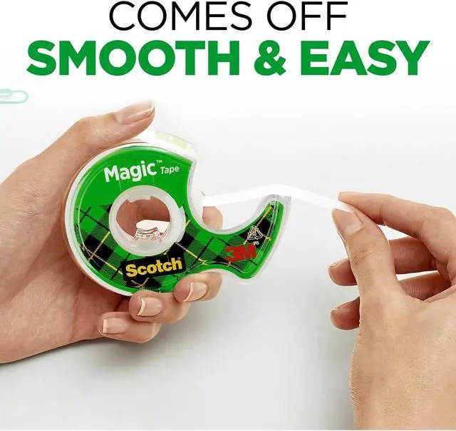 Alt view image 16 of 16 - Scotch Magic Tape in Handheld Dispenser 3/4" x 300" 1" Core Clear 3/Pack 3105