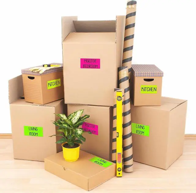 Alt view image 12 of 13 - Avery Neon Shipping Label Laser 2 x 4 Neon Assorted 1000/Box 5964