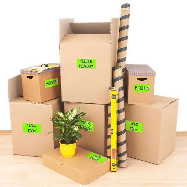 Alt view image 13 of 14 - Avery Neon Shipping Label Laser 2 x 4 Neon Green 1000/Box 5976