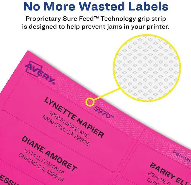 Alt view image 3 of 10 - Avery White Shipping Labels Laser/Inkjet 3 1/2 x 5 White 1000/Box 95935