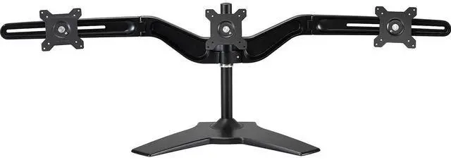Alt view image 4 of 5 - Amer Mounts Stand Based Triple Monitor Mount for three 15"-24" LCD/LED Flat Panel Screens
