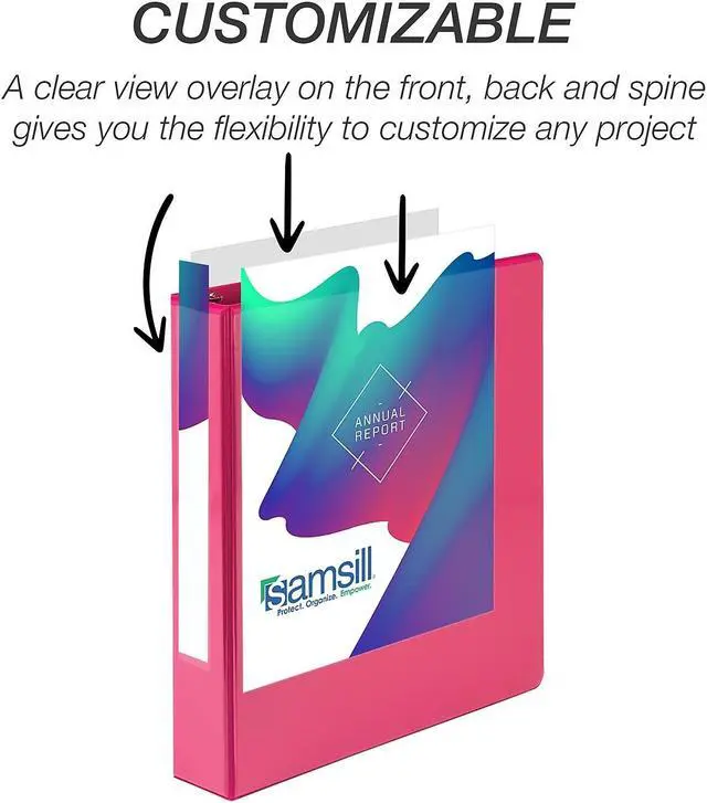 Alt view image 8 of 9 - Samsill Durable View Ring Binders 3 Round Ring Assorted Color 4 Pack (MP46459)