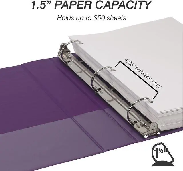 Alt view image 5 of 9 - Samsill Durable View Ring Binders 3 Round Ring Assorted Color 4 Pack (MP46459)