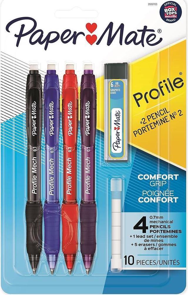 Paper Mate Profile Mech Mechanical Pencil Set, 0.7 mm #2 Pencil Lead, 2  Count 