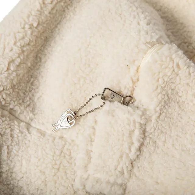 Alt view image 6 of 14 - Flash Furniture Duncan Sherpa Refillable Bean Bag Chair Natural (DGBEANLGSHRPNAT)