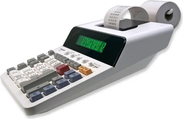 Alt view image 4 of 6 - Sharp ELT3301 12-Digit Thermal Printing Calculator Off-White