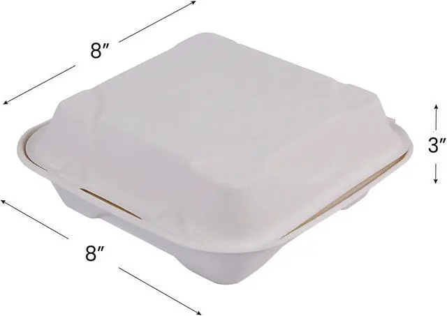 Alt view image 6 of 8 - Eco-Products Vanguard Clamshell Box 200/Carton (EP-HC81NFA) EPHC81NFA
