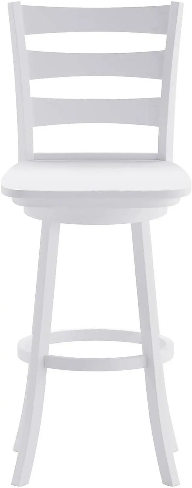 Alt view image 7 of 14 - Flash Furniture Liesel Classic Solid Wood Ladder Back Barstool Antique White Wash (ESUN31WS29WH)