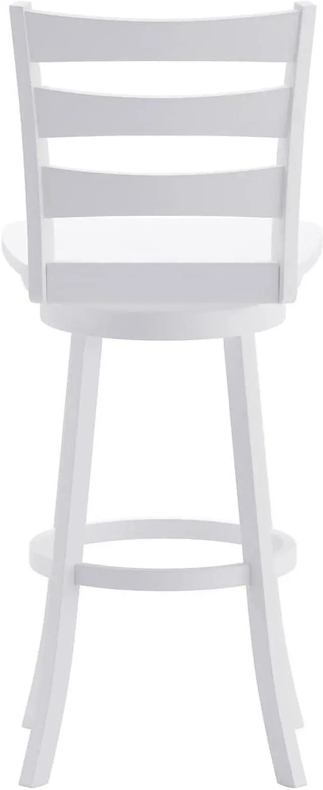Alt view image 5 of 14 - Flash Furniture Liesel Classic Solid Wood Ladder Back Barstool Antique White Wash (ESUN31WS29WH)
