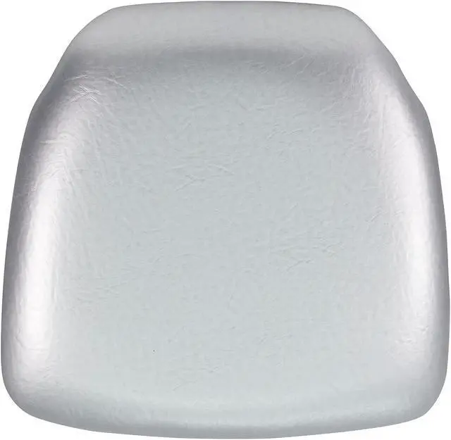 Alt view image 13 of 17 - Hard Silver Vinyl Chiavari Chair Cushion