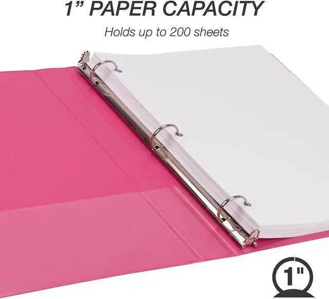 Alt view image 6 of 8 - Samsill Earth's Choice Plant-Based Durable Binders 3 Round Ring Assorted Color 4 Pack (MP48639)