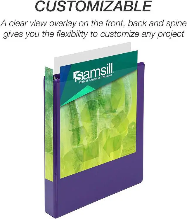 Alt view image 5 of 8 - Samsill Earth's Choice Plant-Based Durable Binders 3 Round Ring Assorted Color 4 Pack (MP48639)