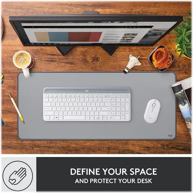 Alt view image 8 of 20 - Logitech Desk Mat - Desktop - Mid Gray