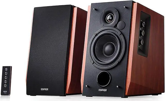 Alt view image 13 of 13 - Edifier R1700BT Bluetooth Bookshelf Speakers - Active Near-field Studio Monitors - Powered Speakers 2.0 Setup Wooden Enclosure - 66w RMS
