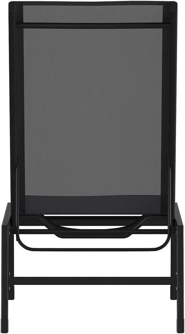 Alt view image 5 of 14 - Flash Furniture Brazos Adjustable Chaise Lounge Chair Black (JJLC326BKBK)