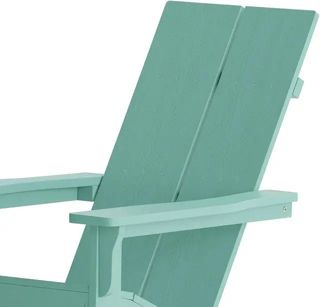 Alt view image 6 of 14 - Flash Furniture Finn Adirondack Rocking Chair Sea Foam (JJC14709SFM)