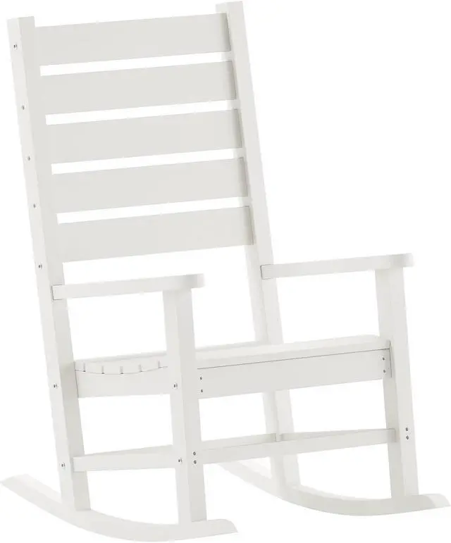 Alt view image 6 of 14 - Flash Furniture Manchester Contemporary Rocking Chair White (LEHMP2002110WT)