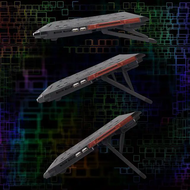 Alt view image 3 of 14 - ENHANCE Cryogen ENGXC20100RDWS Laptop Cooling Stand USB Connectivity Red 6030311