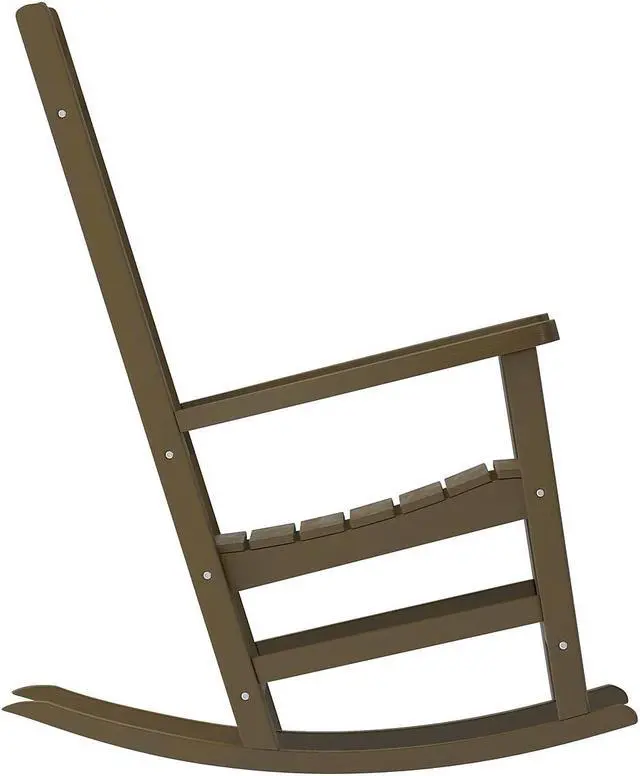 Alt view image 7 of 14 - Flash Furniture Winston All-Weather Poly Resin Rocking Chair Mahogany (JJC14703MHG)