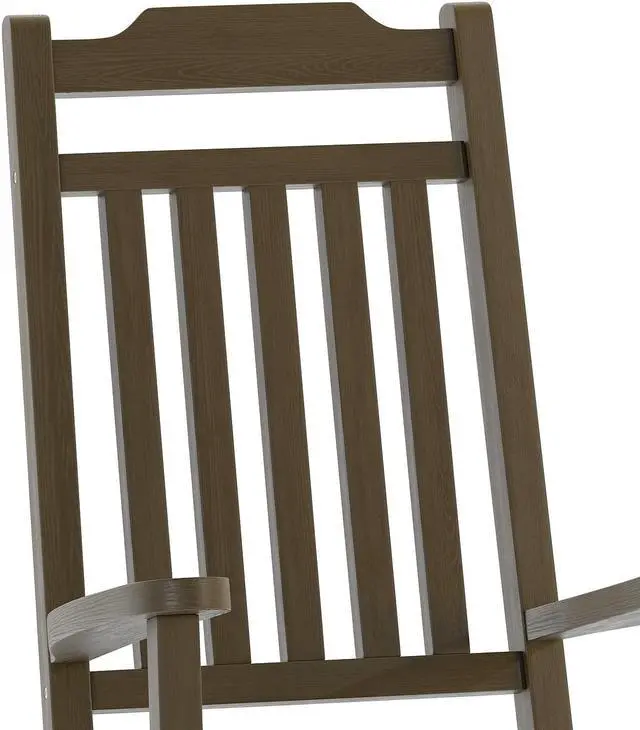 Alt view image 6 of 14 - Flash Furniture Winston All-Weather Poly Resin Rocking Chair Mahogany (JJC14703MHG)
