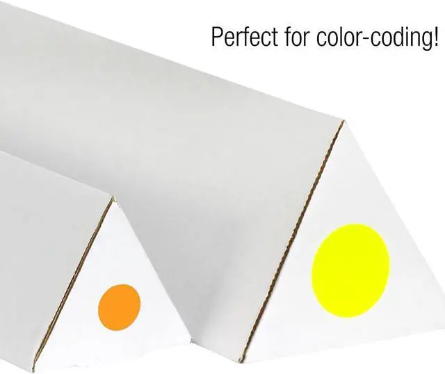 Alt view image 5 of 6 - Tape Logic Removable Labels 1" Circle Fluorescent Yellow 500 /Roll (DL1389FY)