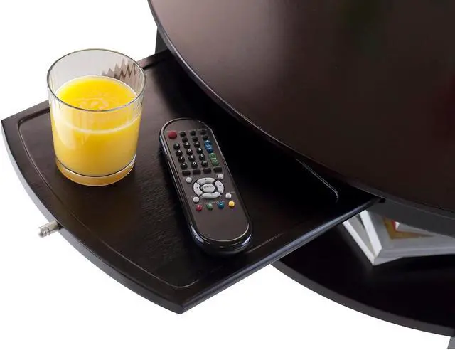 Alt view image 20 of 20 - Winsome Trading 92232 Amelia Round Coffee Table with Pull out Tray - Dark Espresso