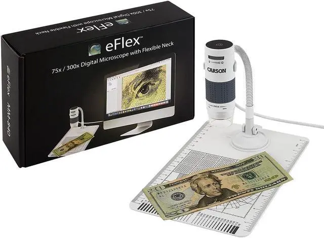 Alt view image 6 of 12 - Carson Optical eFlex 75x300x Digital Microscope (MM-840) CSNMM840