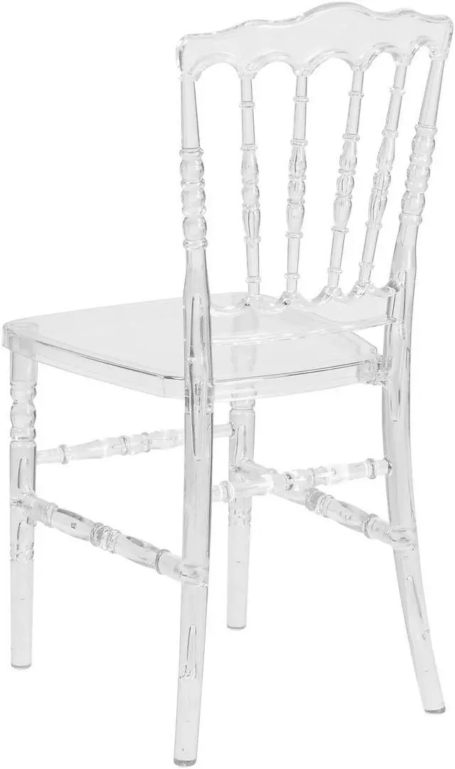 Alt view image 12 of 15 - 2 Pk. Flash Elegance Crystal Ice Napoleon Stacking Chair